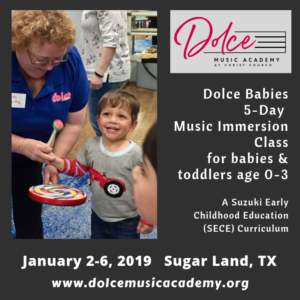 Dolce Babies Music Immersion Class Jan 2019